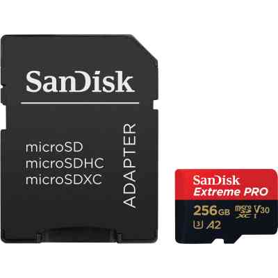 Карта пам&apos;яті SanDisk 256 GB microSDXC UHS-I U3 Extreme Pro+SD Adapter (SDSQXCD-256G-GN6MA) Вінниця