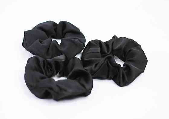 Шовкові гумки для волосся Чорний Харків