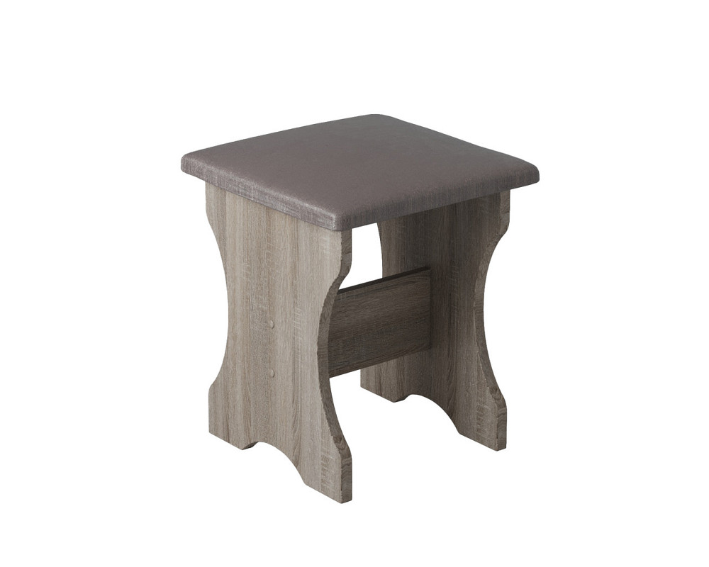 Табуретка с мягким сиденьем, табурет на кухню 35х35х44 см Ткань Бонус новая (светло коричневый) / ДСП Белый Львов - изображение 7