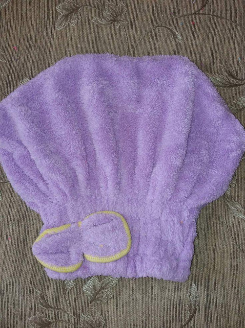 Чалма для сушки волос из микроволокна one size сиреневый Киев - изображение 3