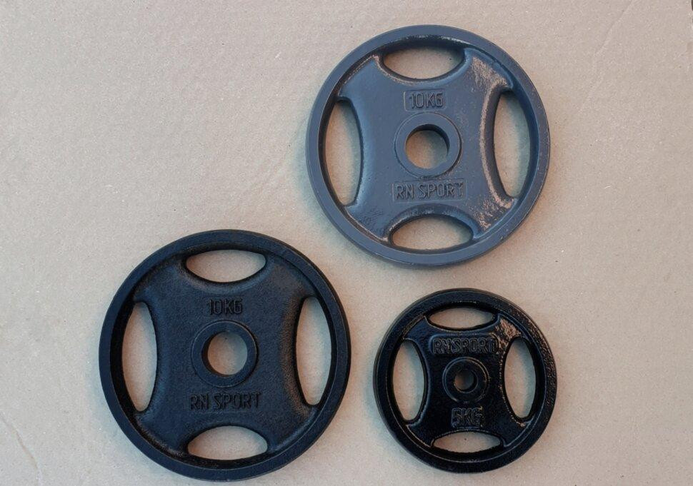 Диск чавунний 10 кг на гриф 50 мм Гантелі, гирі, штанги та диски металевий Київ - фото 9