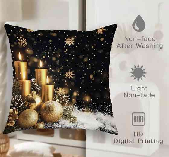 Комплект новорічних наволочок на подушки 2 шт Смела