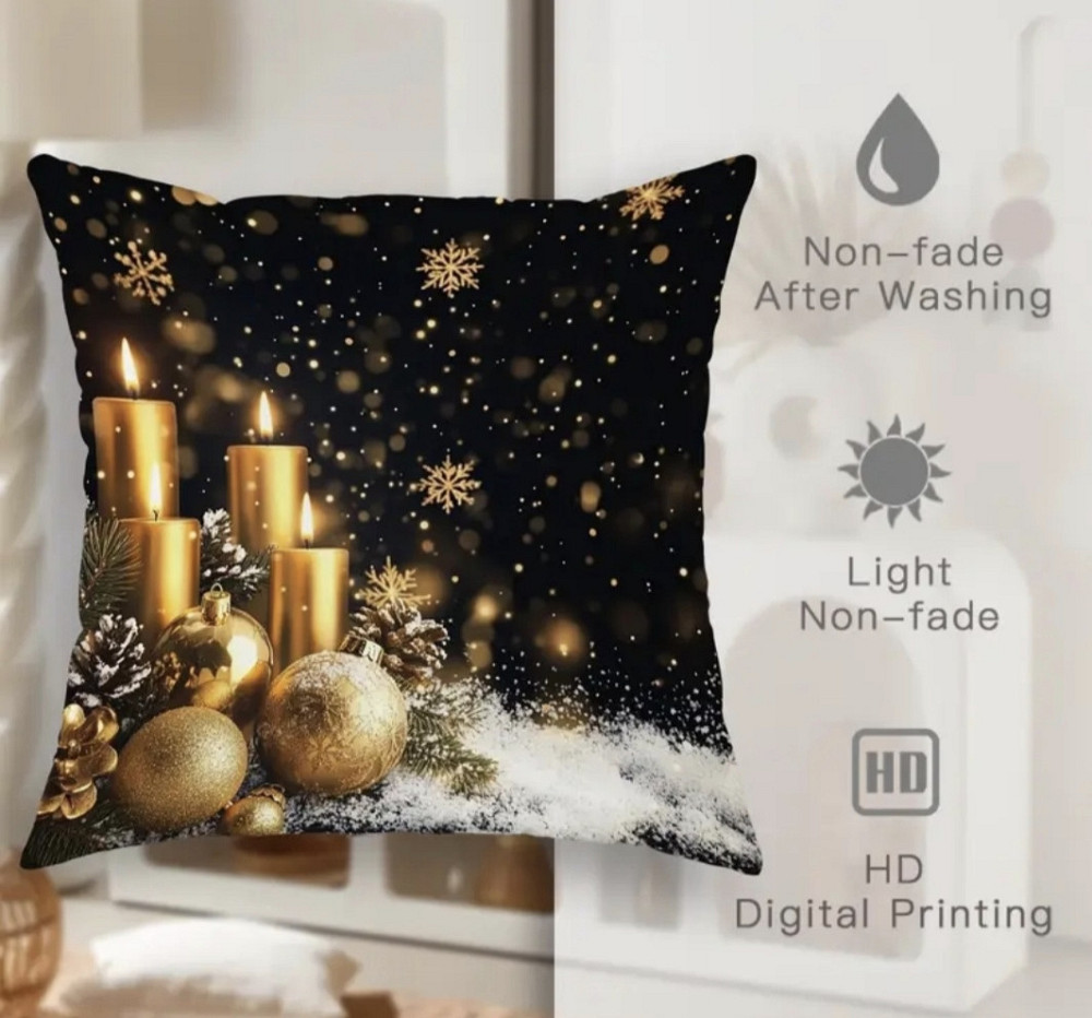 Комплект новорічних наволочок на подушки 2 шт Смела - изображение 4