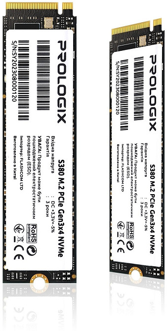 Накопичувач SSD  256GB Prologix S380 M.2 2280 PCIe 3.0 x4 NVMe TLC (PRO256GS380) ( M.2 2280 ) Харьков - изображение 3