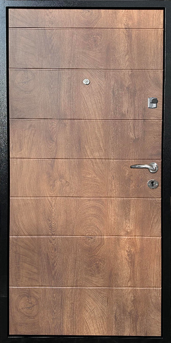 Двери квартирные, серия ЭКОНОМ модель ЭКО-1 спил дерева коньячный 860 Киев - изображение 2