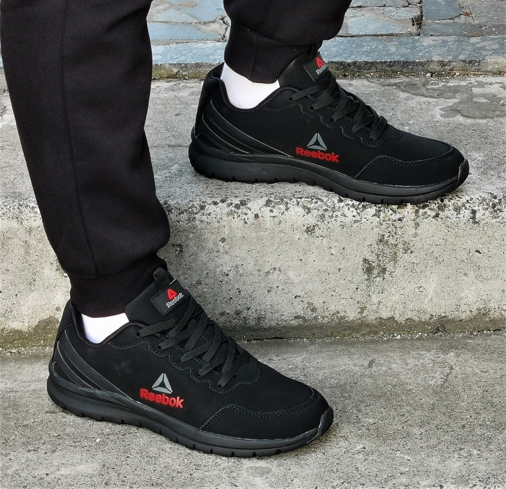 Кроссовки Reebok Черные Мужские Рибок Нубук Кожа (размеры: 41,42,43,44,45,46) Днепр - изображение 8