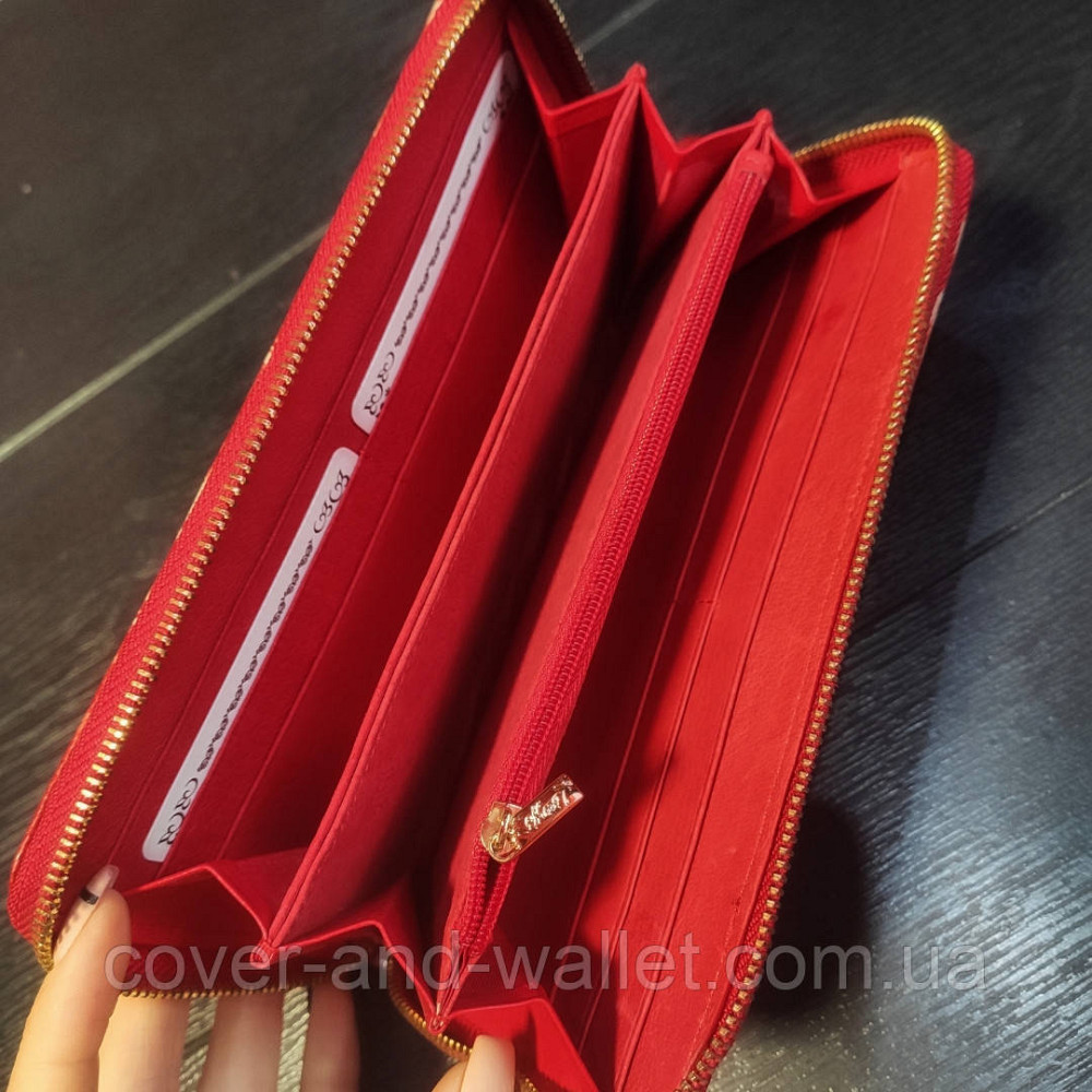 Модний жіночий гаманець на блискавці червоного кольору Moro Jenny Київ - фото 3