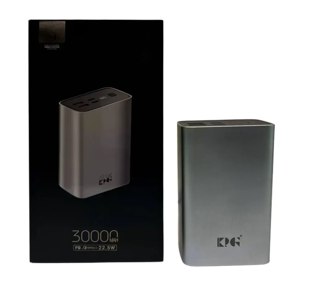 Зовнішній акумулятор (power bank) 30000мАг 22,5Вт KP KPG-312 Одеса - фото 2