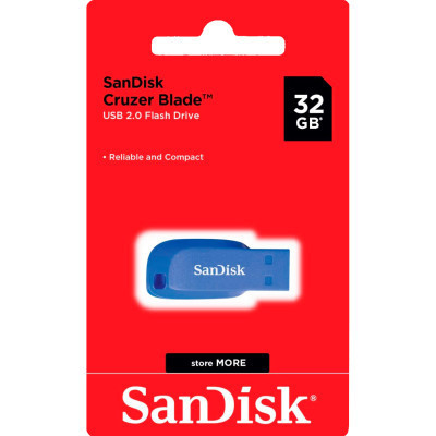 USB флеш накопитель SanDisk 32GB Cruzer Blade Electric Blue USB 2.0 (SDCZ50C-032G-B35BE) Винница - изображение 3