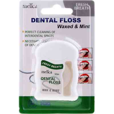 Зубна нитка Melica Dental Floss Waxed &amp; Mint 50 м (4770416002481) Вінниця