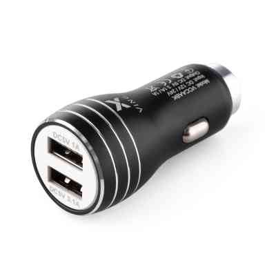 Зарядное устройство Vinga Dual USB Car Charger aluminium 15.5W Max (VCCAABK) Винница