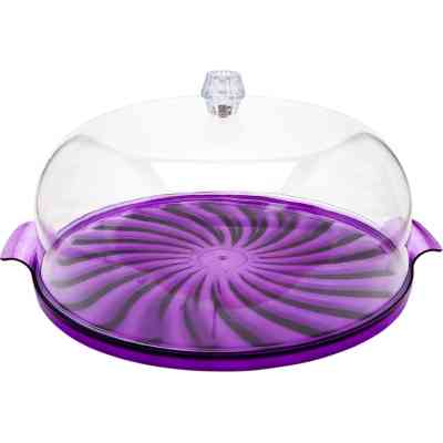 Тортовница Irak Plastik Kristal Фіолетова (5466) Винница