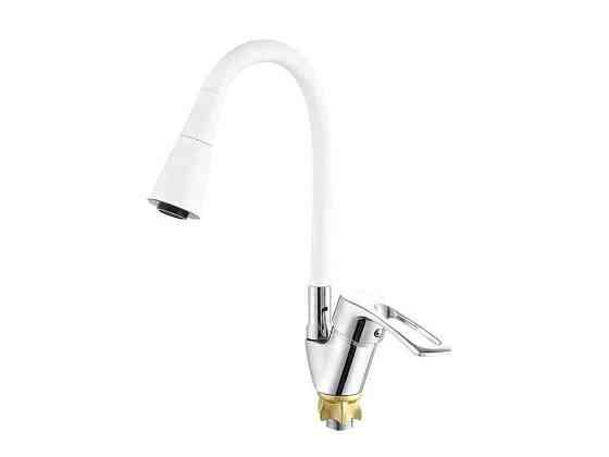 Змішувач на мийку білий YUT 181 REFLECTOR WHITE ТМ ZERIX Київ