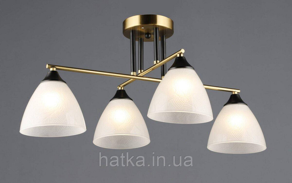 Люстра на чотири плафони A4410/4 (Мідь+Чорний) Київ - фото 1