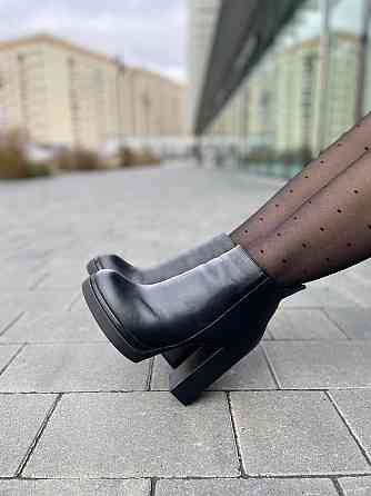 Valiente Черевики жіночі VALIENTE Бьорк чорні натуральна шкіра зима каблук 12см (4054) Коломыя