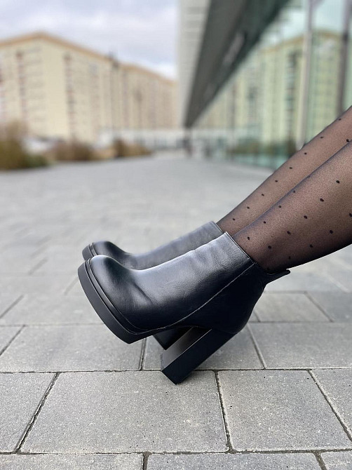 Valiente Черевики жіночі VALIENTE Бьорк чорні натуральна шкіра зима каблук 12см (4054) Коломыя - изображение 5