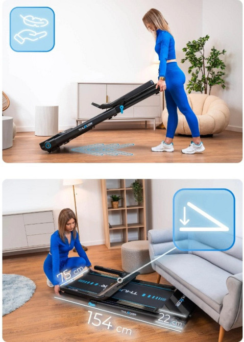 Беговая дорожка электрическая THUNDER ULTRA-BLACK Киев - изображение 3