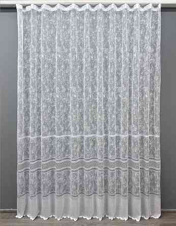 Тюль VR-Textil 1552т Cale Жакард мармур Білий 300х270 см (42-0466) Київ