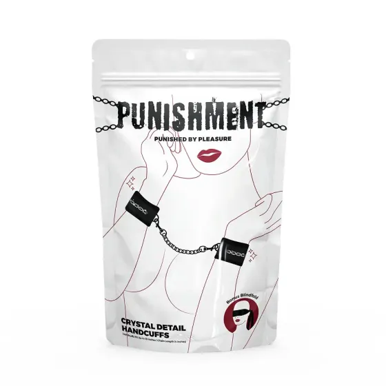 Наручники Punishment - Crystal Detail Handcuffs - Black Львів