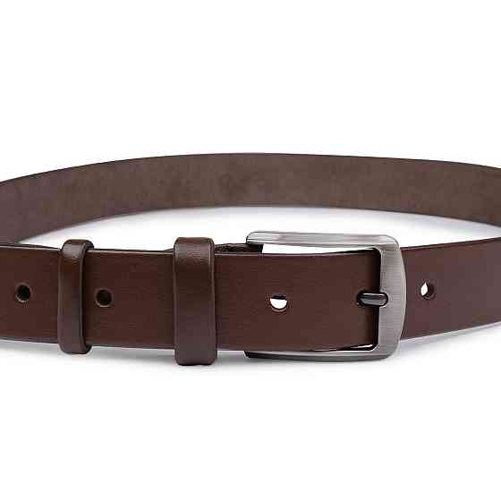 Добротный кожаный ремень для мужчин Vintage 20707 Коричневый Киев