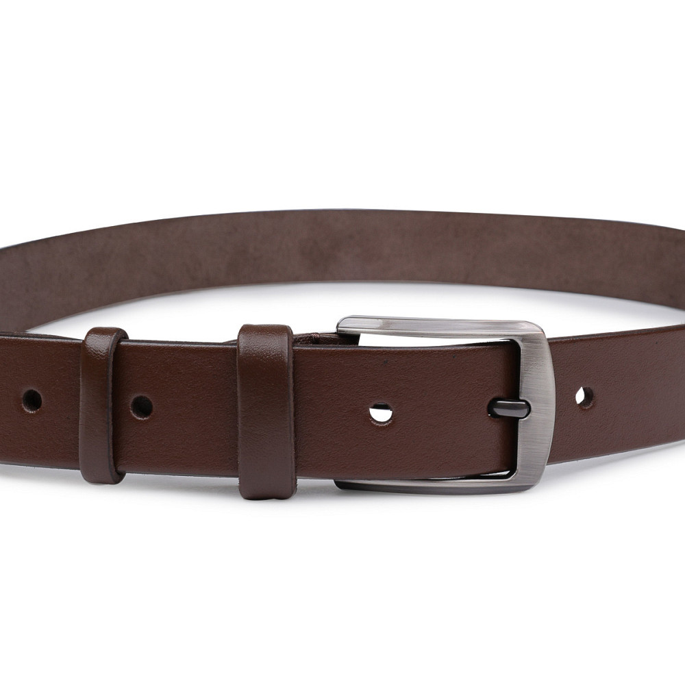 Добротный кожаный ремень для мужчин Vintage 20707 Коричневый Киев - изображение 6