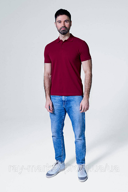 Поло классическое Stedman Lux Polo мужское бордовое (ST9060-BOD) XXL Киев - изображение 5