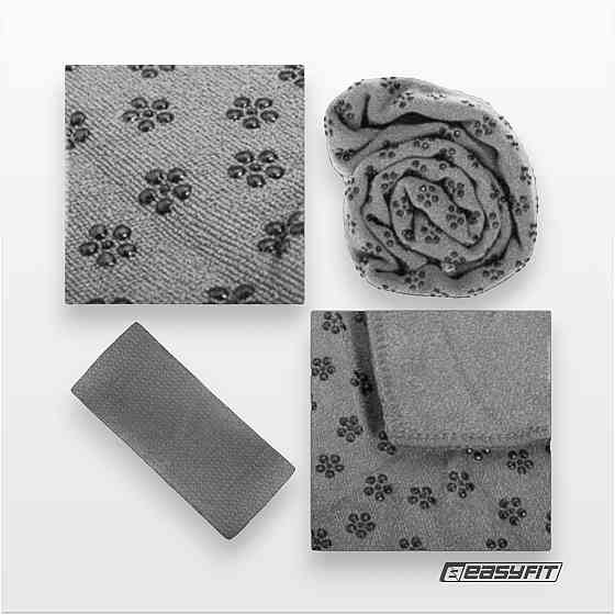 Рушник для йоги з мікрофібри EasyFit Yoga Mat Towel (Сірий) Коломыя