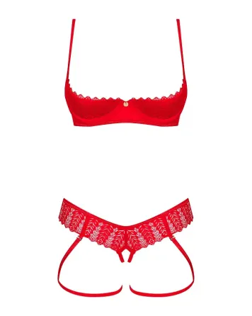 Комплект Obsessive Ingridia 2-pcs crotchless set XL/2XL Львів