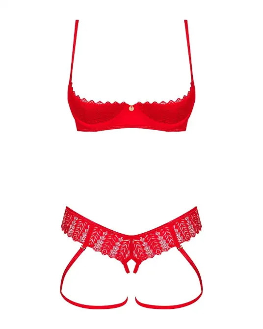 Комплект Obsessive Ingridia 2-pcs crotchless set XL/2XL Львов - изображение 3