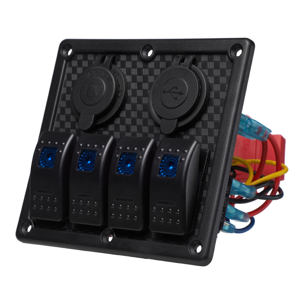 Блок переключателей HeadLight 4+2 синяя подсветка 12V Харьков - изображение 1