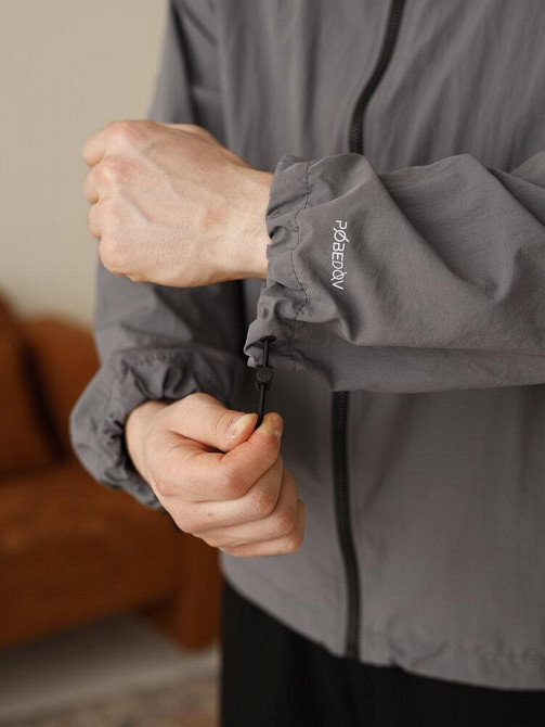 Мужская куртка ветровка темно-серая Pobedov Neon. Ветровка для мужчин легкая весенняя Киев - изображение 4