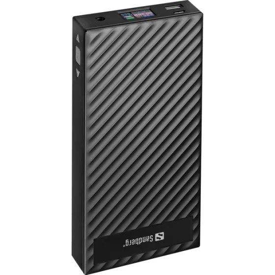 Powerbank павербанк УМБ Sandberg PD 30000mAh 200W PD+DC UPS mode DC 3V-25V/4.8A USB QC3.0 Type-C in/out дисплей Black (420-88) Київ