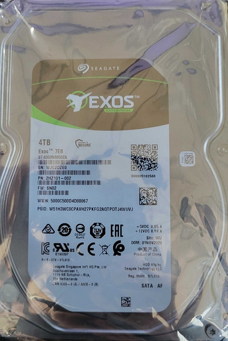 НОВІ) Seagate Exos 7E8 SATA 4 TB (ST4000NM002A) 3.5 SATA III Киев - изображение 1