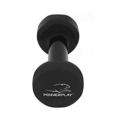 Гантель вінілова PowerPlay 1 кг. PP_4121 Чорна (1шт.) Каменское