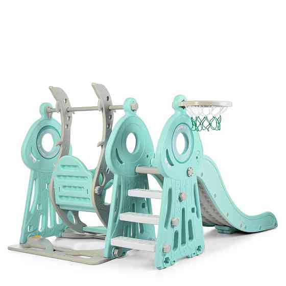 Дитяча гірка-гойдалка WM19011-5 кільце баскетбольне Вінниця