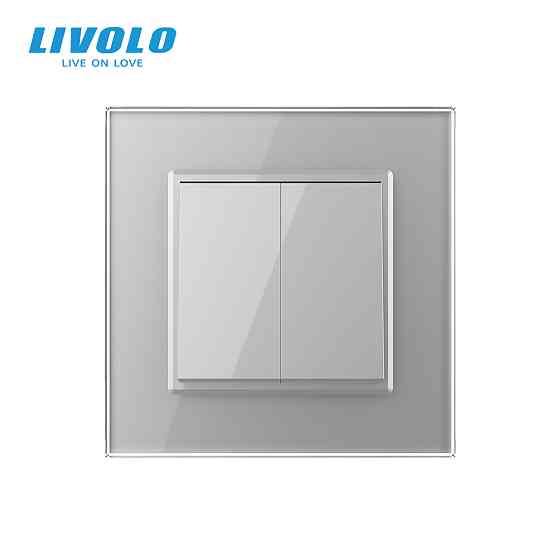 LIVOLO Двоклавішний перехресний вимикач Livolo сірий (VL-C7FCMM10A-1IP) Коломыя