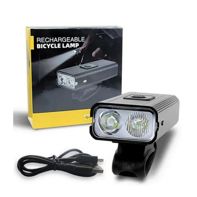 Велоліхтар XBL BK-04Pro-2T6 ALUMINUM індикація заряду Waterproof Бровари - фото 4