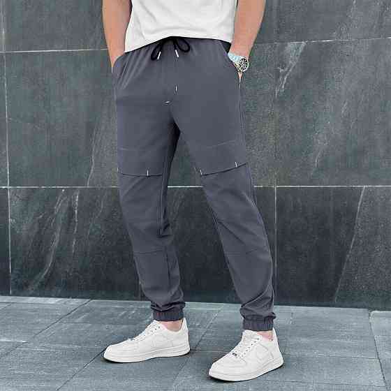 Чоловічі штани джогери з кишенями антрацит Pobedov Vershyna Київ