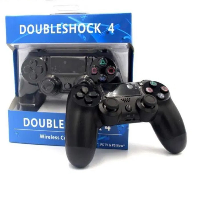 Джойстик DOUBLESHOCK для PS 4, бездротовий ігровий геймпад PS4/PC акумуляторний джойстик. Колір чорний DB-44 Львів - фото 1