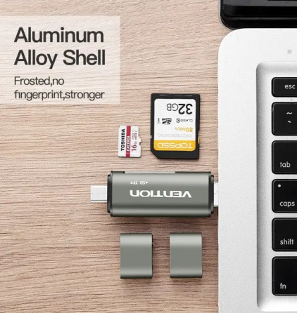 Кардридер Vention USB 3.0 сірий металевий Київ