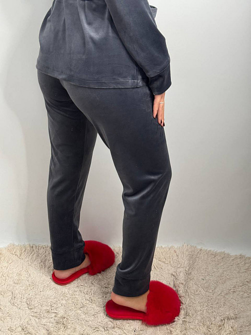 Домашний костюм на запах с поясом Графит 2XL Харьков - изображение 3