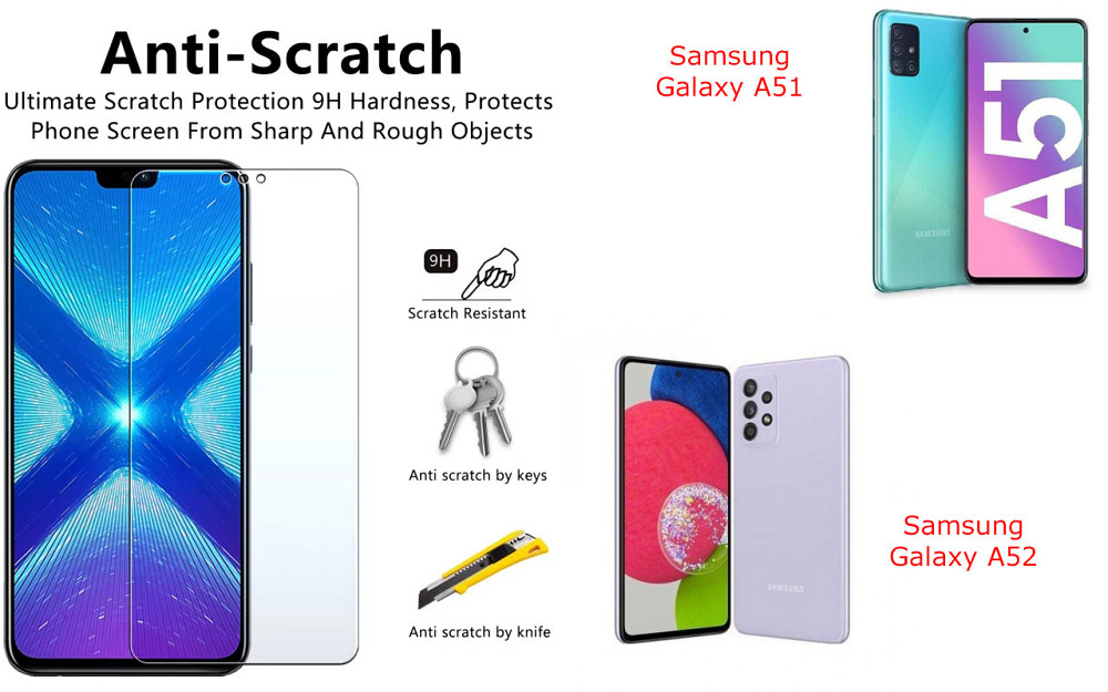Защитное стекло NeoGlass для Samsung Galaxy A51, Galaxy A52 – ультрапрозрачное и устойчивое Киев - изображение 1