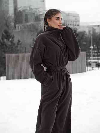 Женский теплый повседневный комбинезон из флиса Шоколадный, 42/46 Одесса