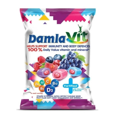 Конфета Tayas Damla Vit с фруктовым наполнителем, витаминами и минералами 90 г (1780212) Винница - изображение 1