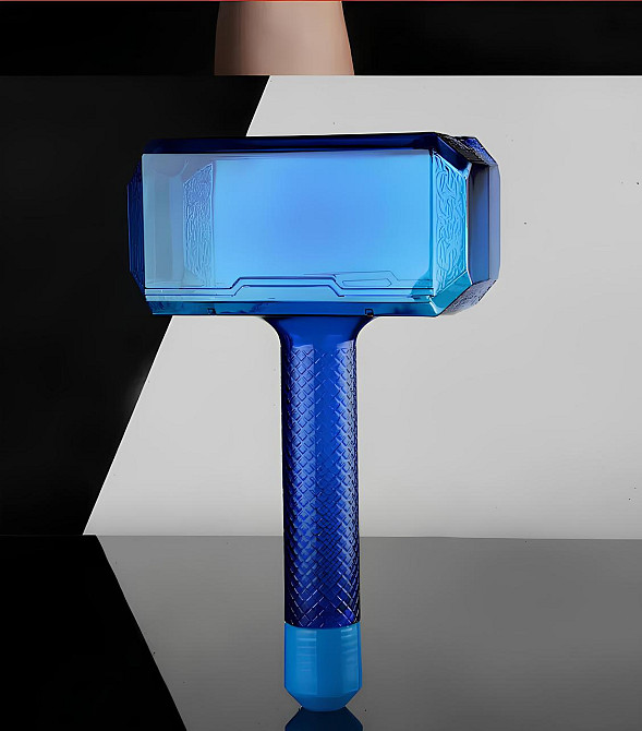 Пляшка для води RESTEQ у формі Молота Тора Mjolnir об’ємом 1.7 літра синього кольору — спортивна пляшка Marvel для фітнесу, Київ - фото 2