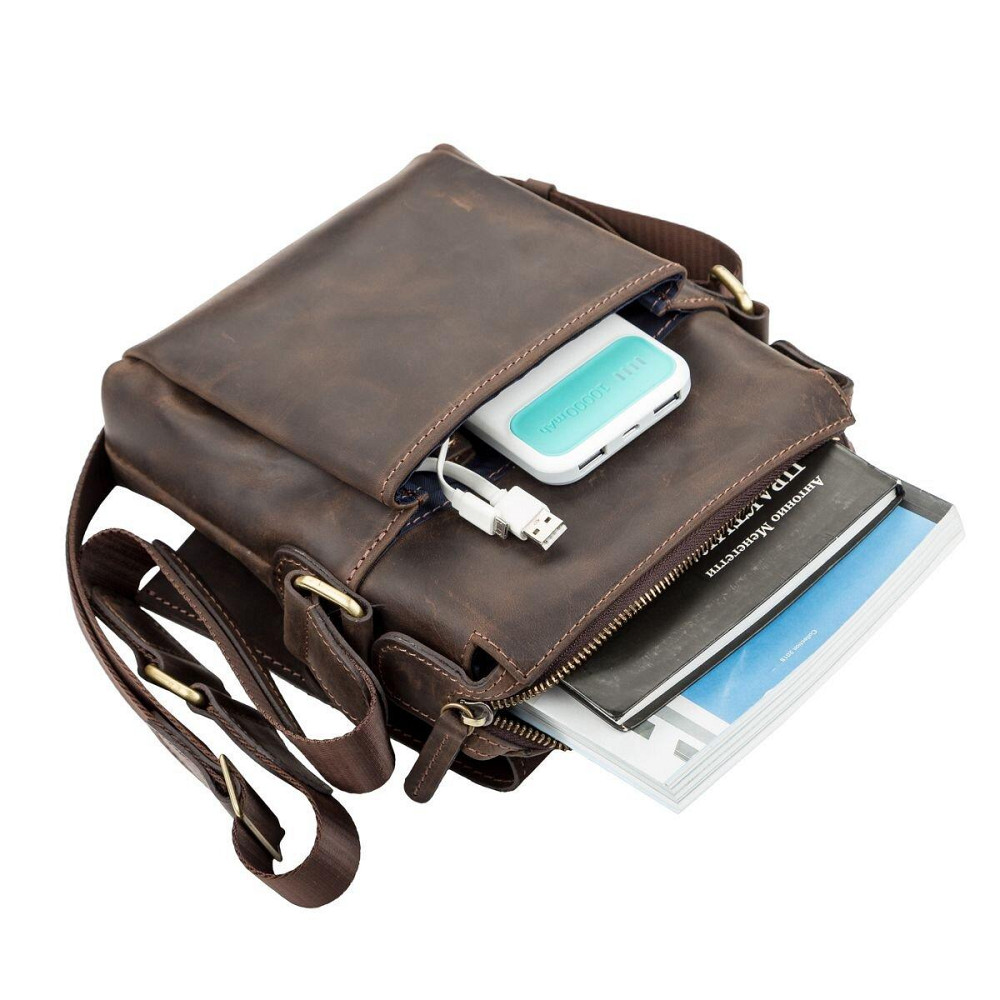 Сумка чоловіча шкіряна Коричнева (SHVIGEL) Київ - фото 2