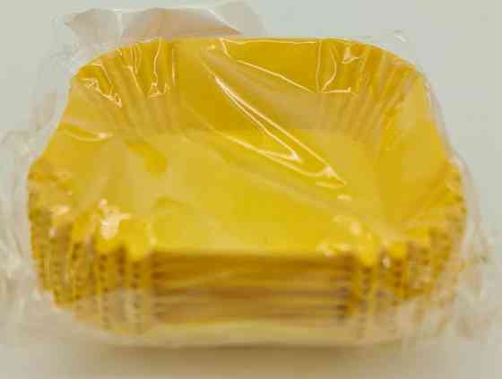 Тартолетка для кексів"Квадратна жовта"(58,5*58,5*21,5) (100шт)/К-58,5/ (1 уп.) Харків