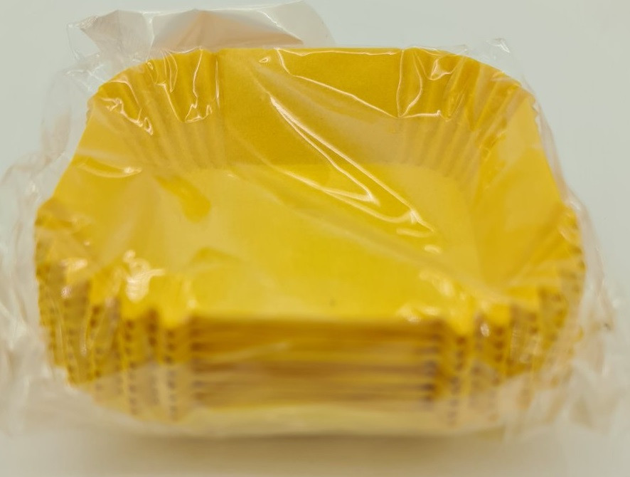 Тартолетка для кексів"Квадратна жовта"(58,5*58,5*21,5) (100шт)/К-58,5/ (1 уп.) Харків - фото 3