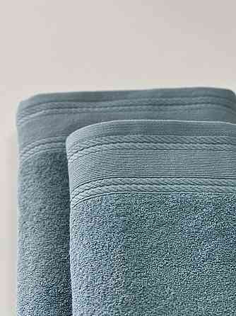 Комплект махровых полотенец IDEAL TEXTILE Легкий бриз 50х90 + 70х140 см 450 г/м2 100% хлопок Лазуров Черновцы