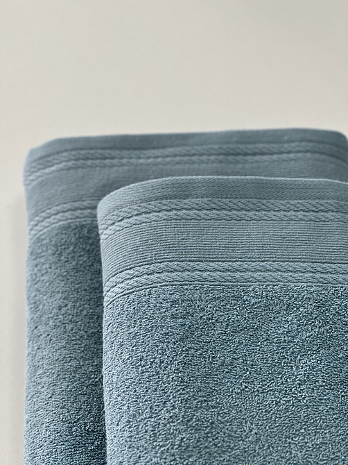 Комплект махрових рушників IDEAL TEXTILE Легкий бриз 50х90 + 70х140 см 450 г/м2 100% бавовна Лазуров Чернівці - фото 4